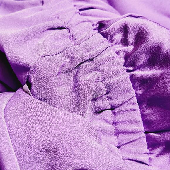 Chico's Purple Sumptuous Satin Bubble Top Chico's Size3 or US 16 Minimalist - Picture 11 of 13